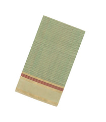 Shadow Green Handloom Silk Cotton Saree With Checks & Buttas-SC3888