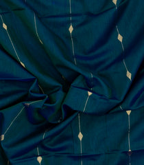 Teal Handloom Maheswari Silk Cotton Saree With Buttas-SC4180