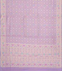 Lavender Handloon Banarasi Silk Saree With Meena Floral Motifs-BE1918