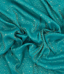 Turquoise Woven Mysore Silk Saree With Floral Vine Motifs-MS3363