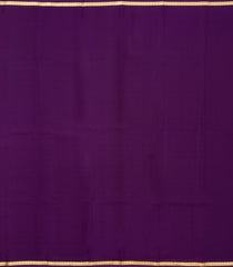 Dark Purple Woven Mysore Silk Saree With Zari Border-MS3652