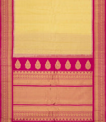 Sandal Handloom Gadwal SICO Saree With Cotton Body & Silk Border-GA0370