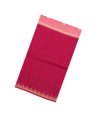 Peach & Magenta Woven Blended Viscose Half & Half Saree-BL5522