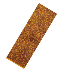 Yellow Printed Silk Saree With Floral Motifs-PS0697
