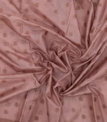Baby Pink Woven Tussar Silk Saree With Floral Motifs-TU3142