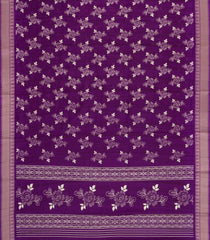 Purple Printed Art Dola Silk Saree With Floral Motifs-BL5748