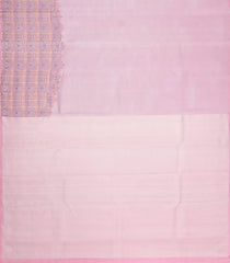 Dusty Pink Handloom Kanchipuram Silk Saree With Palace Border-KA16093