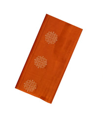 Rust Handloom Soft Silk Saree With Kolam Buttas-SO4694