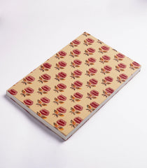 Sandal 9 X 6 Inch Bagru Dabu Block Printed 96 Page Handmade Notebook-ACS1015