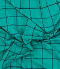 Aquamarine Woven Kadapa Cotton Saree With Checks-KN0711