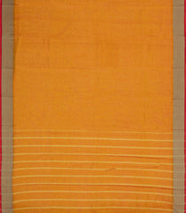 Turmeric Yellow Woven Chirala Cotton Saree With Printed Blouse-CR1512