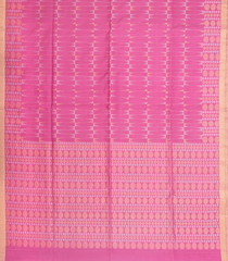 Baby Pink Handloom Soft Silk Saree With Geometric Jaal Motifs-SO4182