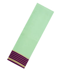 Mint Green Woven Mysore Silk Saree With Contrast Border-MS3286
