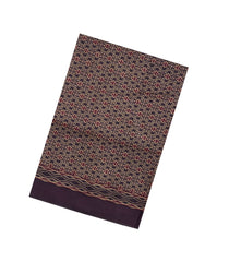 Black Printed Tussar Silk Saree With Geometric Motifs-TU3783