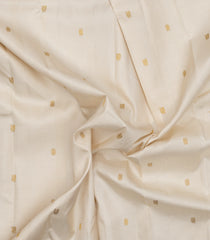 Off White Handloom Korvai Kanchipuram Silk Saree With Navy Blue Border-KA15864
