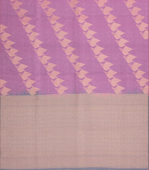 Dusty Pink Woven Art Dupion Saree With Leaf Motifs & Contrast Pallu-BL4943