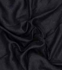 Black Woven Art Dupion Silk Saree With Embroidered Border-BL6111