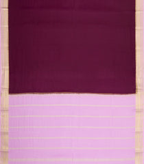 Burugndy Woven Mysore Silk Saree With Contrast Border-MS3749
