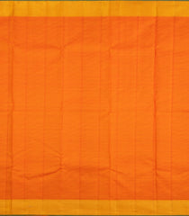 Orange Handloom Kanchipuram Silk Saree With Zari Stripes & Buttas-KA15360