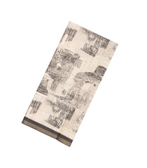 Taupe Printed Synthetic Tussar Saree With Zari Buttas-BL5363