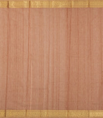 Dusty Peach Handloom Kanchi Cotton Saree With Floral Motifs-KC1675