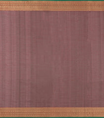 Brown Handloom Silk Cotton Saree With Zari Stripes-SC4362