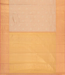 Peach Woven Tissue Silk Saree With Floral Zari Motifs-KA15553