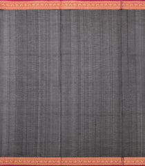 Black Handloom Silk Cotton Saree With Annam Buttas-SC4075