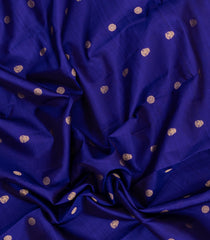 Blue Woven Pure Silk Saree With Floral Buttas-KA15538