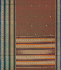 Crimson Handloom Silk Cotton Saree With Diamond Buttas-SC4395