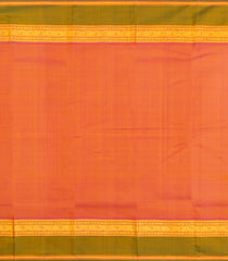 Turmeric Yellow Handloom Kanchipuram Silk Saree With Checks-KA15276
