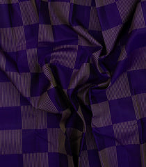Purple Handloom Kanchipuram Silk Saree With Stripes-KA15142