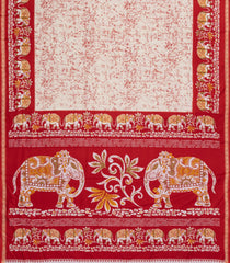 Taupe Printed Synthetics Dupion Saree With Abstract Motifs-BL5203
