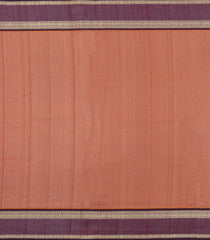 Orange Handloom Silk Cotton Saree With Zari Checks-SC4218