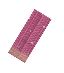 Dusty Pink Printed Synthetics Dola Zari Lining With Jacquard Zari Border-BL5167