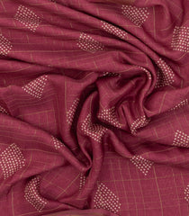 Dusty Pink Woven Synthetic Chiffon Saree With Printed Diamond Motifs-BL4910