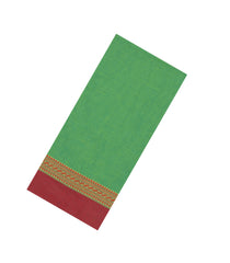 Light Green Woven Bengal Cotton Saree With Contrast Border-BG1743