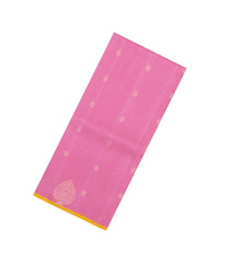 BubbleGum Pink Handloom Soft Tussar Silk Saree With Floral Buttas-TU3748