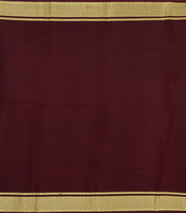 Dark Maroon Woven Mysore Silk Saree With Zari Motifs-MS3657