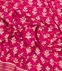 Hot Pink Printed Synthetic Dola Silk Saree With Zari Border-BL5058