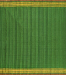 Dark Brown Handloom Gadwal Silk Cotton Saree With Buttas-GA0375