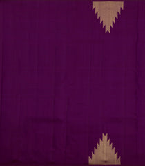Purple Handloom Kanchipuram Silk Saree With Temple Border-KA15052-Purple