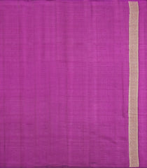 Purple Woven Tussar Silk Saree With Floral Buttas-TU3430