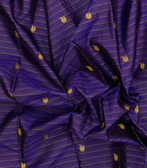 Violet Handloom Kanchipuram Silk Saree With Stripes & Buttas-KA15017