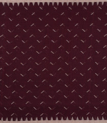 Maroon Woven Bengal Cotton Saree With Chevron Motifs-BG1812
