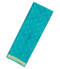 Cyan Woven Mysore Silk Saree With Floral Buttas-MS3068