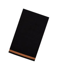 Black Woven Bengal Cotton Saree With Floral Border-BG1906
