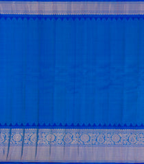 Turquoise Handloom Gadwal Silk Saree With Zari Checks & Buttas-GA0309