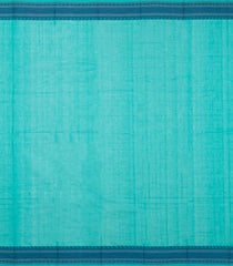 Turquoise Handloom Kanchi Cotton Saree With Diamond Buttas-KC1698