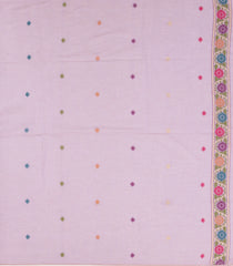 Lavender Woven Blended Cotton Saree With Meena Floral Jaal Motifs-BL4796